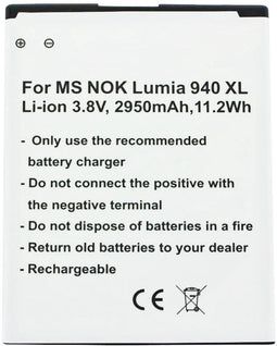 Batterij geschikt voor Microsoft Lumia 950 XL, Lumia 950 XL Dual SIM-batterij BV-T4D