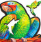 UNIDRAGON Houten Puzzel Voor Volwassenen Dier - Speelse Papegaaien - 193 stukjes - Medium 44x25 cm