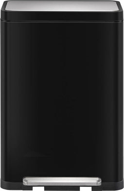 EKO X-Cube - Pedaalemmer - 2x20L Soft Close Fingerprintproof - zwart glanzend mat RVS (2 stuks)