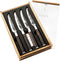 Forged Sebra Steakmessen 4-delig - Sebrahout - In Houten Giftbox