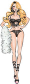 Ondergoed Set Bombshell Boudoir Zwart (S)