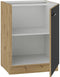 Onderkast - MODENA - 60 cm - 1 draaideur - Ambachtelijk eiken en mat zwart - CUISINIER