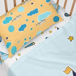 Onderlaken HappyFriday LE PETIT PRINCE Wit Multicolour 60 x 120 x 14 cm Kaarsenmaker
