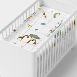 Onderlaken HappyFriday Mini savanna Wit Multicolour 70 x 140 x 14 cm