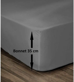Onderlaken Lovely Home Donker grijs Tweepersoonsbed (140 x 190 cm)