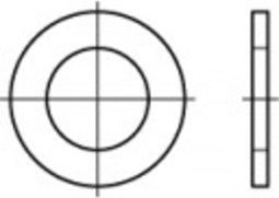 Onderlegringen 13 mm 20 mm RVS A2 100 stuk(s) TOOLCRAFT 1060715