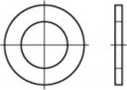 Onderlegringen 3.2 mm 6 mm Staal Galvanisch verzinkt 500 stuk(s) TOOLCRAFT 106698
