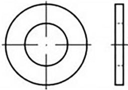 Onderlegringen 5.3 mm 10 mm Kunststof 200 stuk(s) TOOLCRAFT TO-6853782