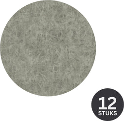 Onderzetter TRUMAN, dia 9,5 cm - set/12, charcoal