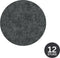 Onderzetter TRUMAN, dia 9,5 cm - set/12, zwart