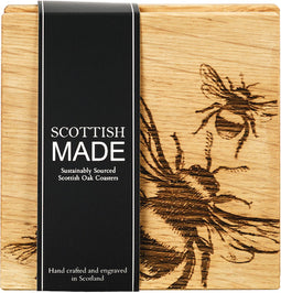 Onderzetters Bijen - Schots Eikenhout - Scottish Made