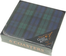 Onderzetters Black Watch 6 stuks - kurk - Glen Appin of Scotland