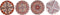 Onderzetters DKD Home Decor 10,8 x 10,8 x 0,7 cm