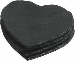 Onderzetters Hartvormig Set van 4 - Leisteen - Just Slate Company Scotland