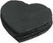 Onderzetters Hartvormig Set van 4 - Leisteen - Just Slate Company Scotland