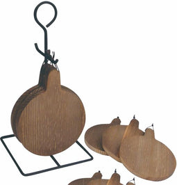 Onderzetters naturel hout op standaard