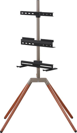 One For All WM7475 Quadpod TV standaard - eiken/donkergrijs