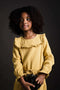 Like Flo F108-5810 - Meisjes Jurk - Maxi met ceintuur en ruffles - Mosterdgeel