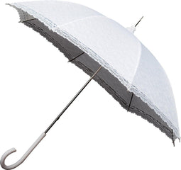 Falcone Bruidsparaplu Retro Romantic - 90 cm - Kante stof - Wit