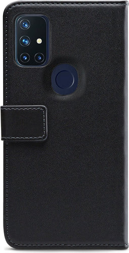 OnePlus Nord N10 Bookcase hoesje - Mobilize - Effen Zwart - Kunstleer