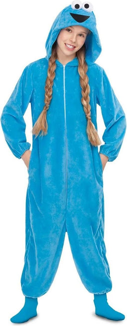 Onesie Koekiemonster Kostuum Kind Licentie - 7-9 Jaar