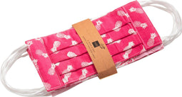 J-Line zak van 7 mondmaskers motieven - katoen - roze