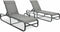 vidaXL - Ligbedden - 2 - st - met - tafel - textileen - en - aluminium