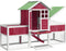 vidaXL - Konijnenhok - 170x63x113 - cm - massief - grenenhout - rood
