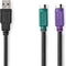 Nedis CCGP60830BK03 - USB naar PS/2 Adapterkabel - 30cm - Zwart