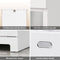 SoBuy BZR21-II-W - Smalle Badkamerkast - Wasgoedkast met Uittrekbare Mand - Wit 40x90x38cm