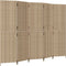 vidaXL - Kamerscherm - 5 - panelen - poly - rattan - beige