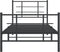 vidaXL - Bedframe - met - hoofd- - en - voeteneinde - metaal - zwart - 90x200 - cm