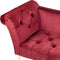 NANTILLY - Chaise longue - Rood - Fluweel