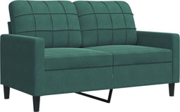vidaXL - Tweezitsbank - 120 - cm - fluweel - donkergroen