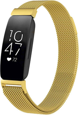 iMoshion Bandje Geschikt voor Fitbit Inspire Maat M - iMoshion Milanees magnetische band met installatiehulp - goud