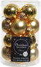 2 stuks 16 Glazen balletjes 35 mm licht goud