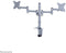 Neomounts FPMA-D1330DSILVER - Full Motion Dual Desk Mount - Voor 2x 10-27