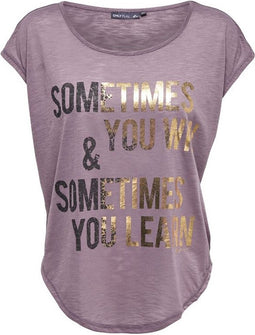 Only Play - Denja Curved Short Sleeve Tee - Shirts - XS - Paars