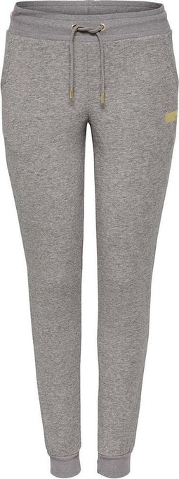 Only Play - Gold Glitter Slim Sweat Pants - Dames - maat M