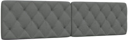 vidaXL - Hoofdbordkussen - 200 - cm - stof - donkergrijs