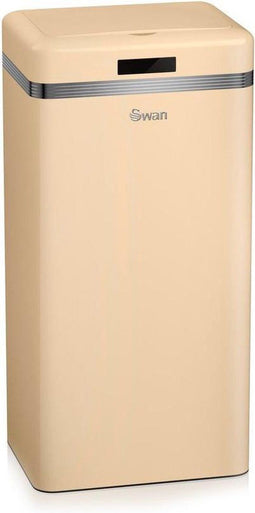 Swan Sensor Prullenbak – 45 Liter Inhoud – Tot 15 cm Afstand – Crème