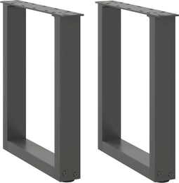 vidaXL - Salontafelpoten - 2 - st - U-vormig - 28x(42-43) - cm - staal - antraciet