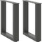 vidaXL - Salontafelpoten - 2 - st - U-vormig - 28x(42-43) - cm - staal - antraciet