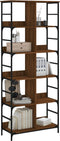 vidaXL - Boekenrek - 78,5x33x188,5 - cm - bewerkt - hout - bruin - eikenkleur