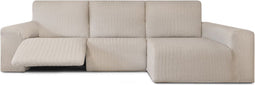Hoes voor chaise longue met lange armleuning rechts Eysa JAZ Beige 180 x 120 x 360 cm