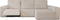 Hoes voor chaise longue met lange armleuning rechts Eysa JAZ Beige 180 x 120 x 360 cm