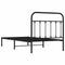 vidaXL - Bedframe - met - hoofdbord - metaal - zwart - 100x190 - cm