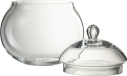 J-Line voorraadpot Deksel Bol - glas - transparant - medium