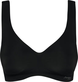 sloggi Zero Feel - Dames Bralette - Gewelfde V-hals - Zwart - Maat L