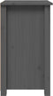 vidaXL - Nachtkastjes - 2 - st - 40x35x61,5 - cm - massief - grenenhout - grijs